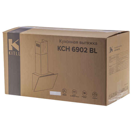 Наклонная вытяжка Kitll KCH 6902 60 см цвет черный