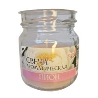 Свеча в банке Пион 5х6см 5ч/г ароматизированная