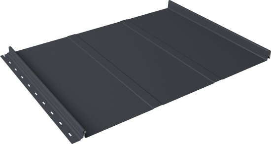 Кликфальц 0,5 мм Grand Line Line с пленкой на замках графитово-серый RAL 7024 satin matt TX