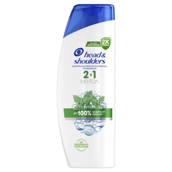 Шампунь HEAD&SHOULDERS Ментол 2в1 от перхоти 360мл мужской