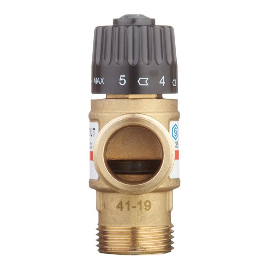 Клапан термостатический Stout подмешивающий 1 НР(ш) для отопления и ГВС 35-60 °С KVs 1,6 (SVM-0120-166025)