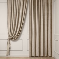 Ткань 1 п/м бархат Bellissimo 300 см 280 г/м² цвет сафари
