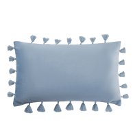 Декоративная подушка Кисточки 50x30 см цвет синий