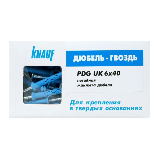 Дюбель-гвоздь потайной Knauf нейлон 6x40 мм 150 шт.