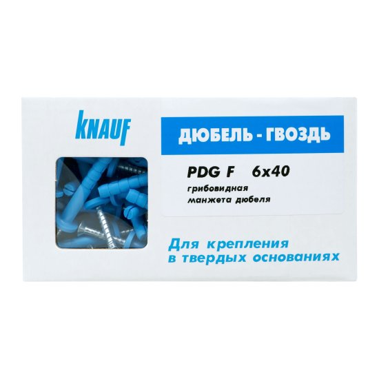 Дюбель-гвоздь грибовидный Knauf нейлон 6x40 мм 150 шт.