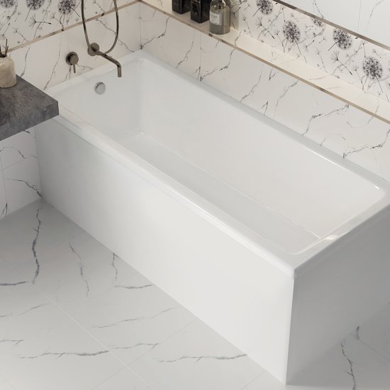Комплект ванны с каркасом Aquatek Терра и сифоном 170x70 см