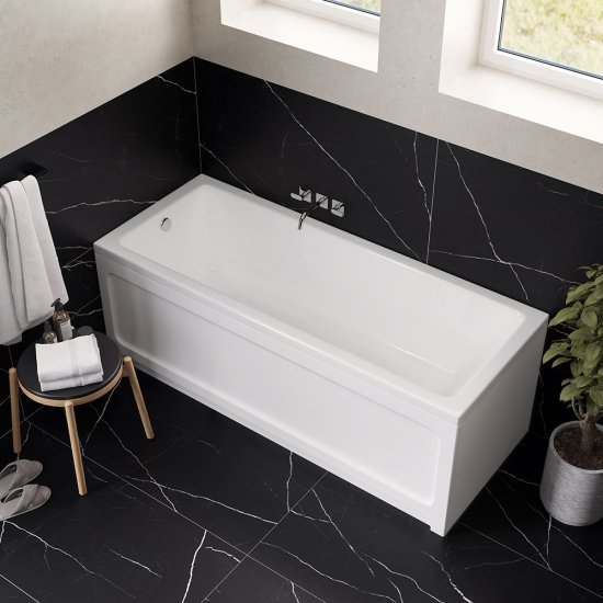 Комплект ванны с каркасом Aquatek Терра и сифоном 170x70 см