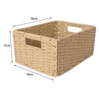 Корзина с крышкой Konsensa 18x15x30 см бумага цвет бежевый