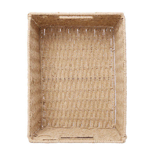 Корзина с крышкой Konsensa 18x15x30 см бумага цвет бежевый