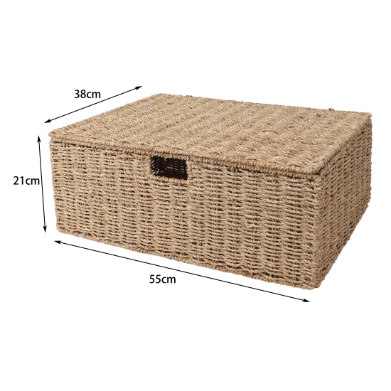Корзина Konsensa 55x21x38 см морской тростник цвет бежевый