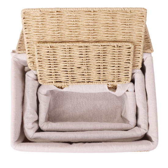 Корзина Konsensa 29x13x19 см бумага цвет бежевый