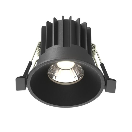 Светильник встраиваемый светодиодный черный 7 Вт 4000К IP20 Maytoni Round (DL058-7W4K-B)
