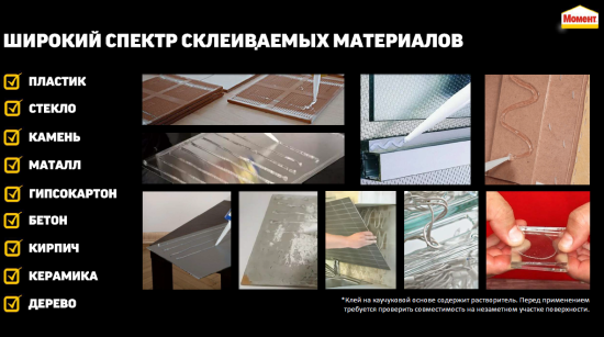 Клей монтажный каучуковый Момент МРП-200 прозрачный 290 мл