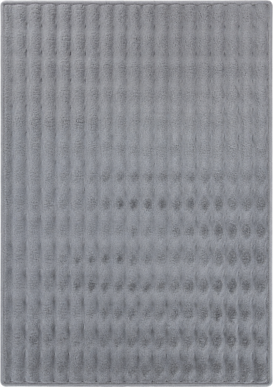 Ковер с длинным ворсом Bubble 60x110 см серебристый