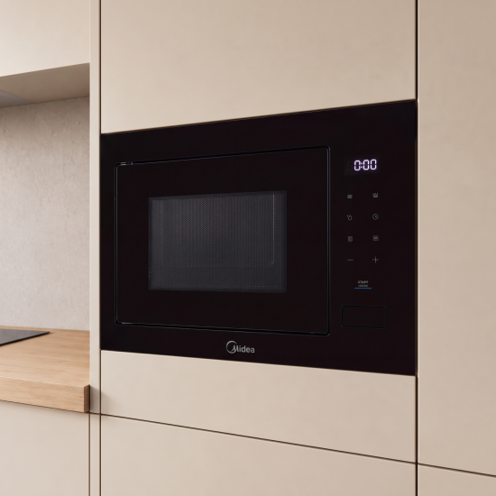Встраиваемая микроволновая печь Midea MI92200GB 20 л 60x35x38 см сенсорное управление цвет черный