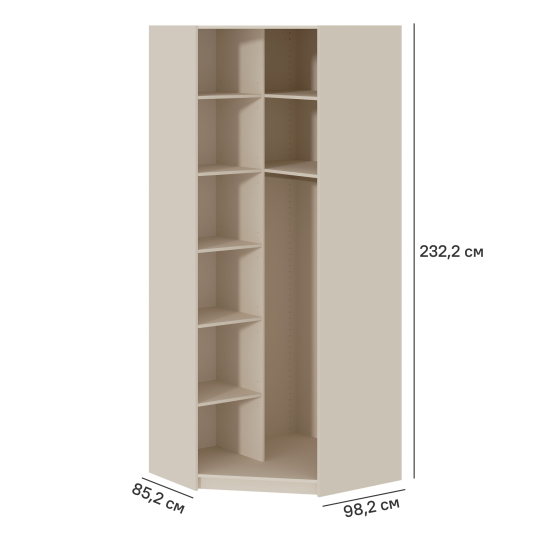 Каркас шкафа Лион 98.2x54.5x232.2 см ЛДСП цвет кашемир