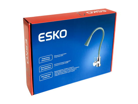 Смеситель для кухни Esko Авила гибкий излив 26 см цвет серый