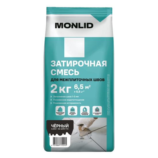 Затирка цементная MONLID A.200 цвет черный