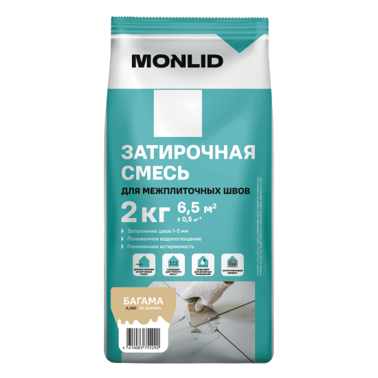 Затирка цементная MONLID А.340 цвет багама