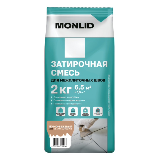 Затирка цементная MONLID А.330 цвет темно-бежевый