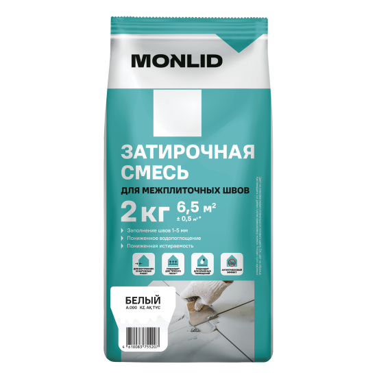 Затирка цементная MONLID A.000 цвет белый