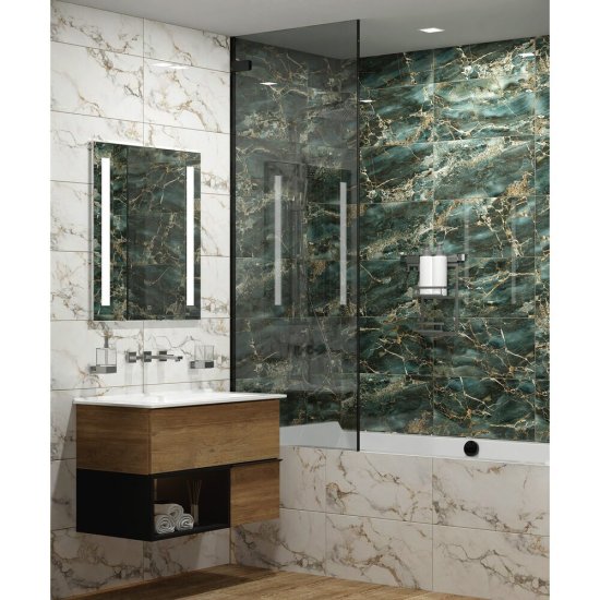 Плитка облицовочная Global Tile Мэриголд зеленая глянцевая 600x300x8,5 мм (9 шт.=1,62 кв.м)