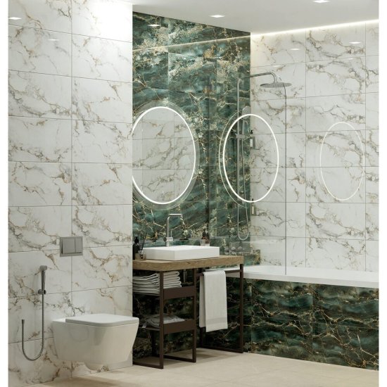 Плитка облицовочная Global Tile Мэриголд белая глянцевая 600x300x8,5 мм (9 шт.=1,62 кв.м)