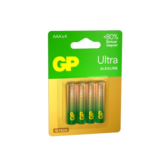 Батарейка GP Batteries Ultra Alkaline G-Tech LR03 1,5 В мизинчиковая (4 шт.) (GP 24AUA21-2CRSBC4)