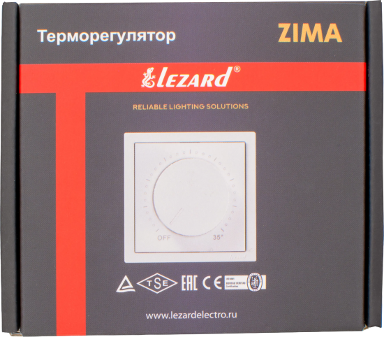 Терморегулятор для теплого пола Zima механический цвет черный