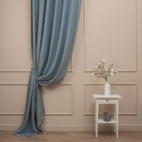 Ткань 1 п/м рогожка Wale 330 см 400 г/м² цвет серо-синий