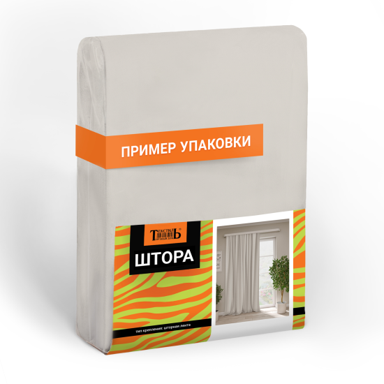 Штора на ленте Дэмус 200x280 см цвет темно-серый