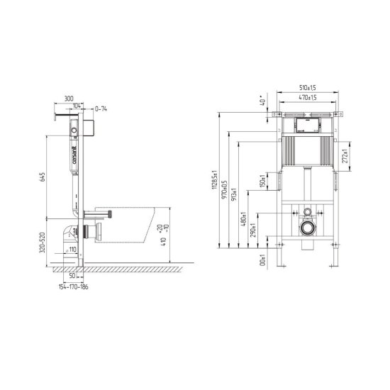 Комплект инсталляции Cersanit Aqua 50 Prime M с унитазом Corsa Deco AX Rimless с кнопкой белой со звукоизоляцией и сиденьем дюропласт микролифт (68179