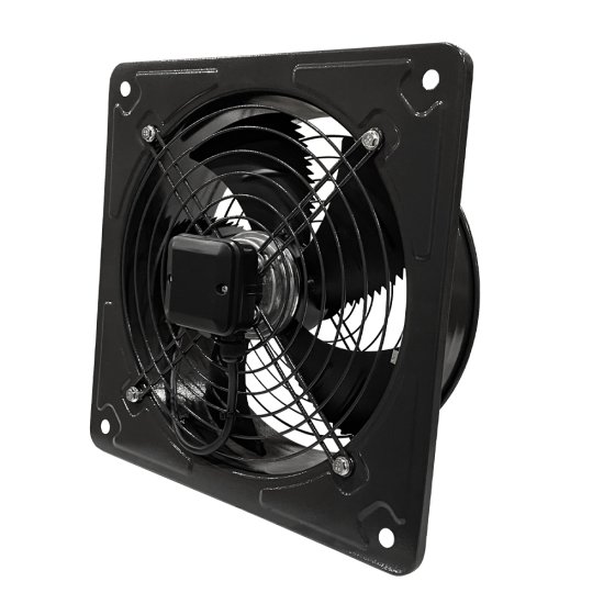 Вентилятор осевой Noizzless АXW-300-B-2E 370х370 мм d300 мм черный