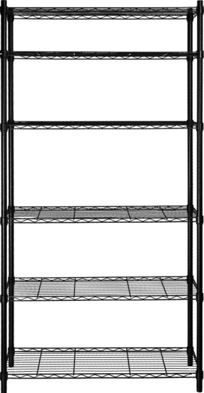 Стеллаж сетчатый Konsensa 90x35x180 см цвет черный