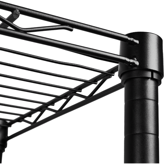 Стеллаж сетчатый Konsensa 90x35x180 см цвет черный