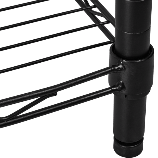Стеллаж сетчатый Konsensa 90x35x180 см цвет черный