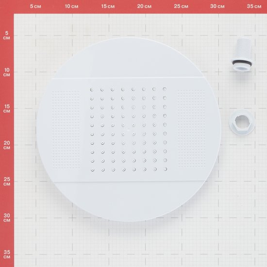 Лейка для верхнего душа Erlit d250 мм 1 режим пластик белая (9911088003)