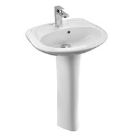 Комплект раковина с пьедесталом Santek Бриз 50 см белая (1WH110451/1WH110595)