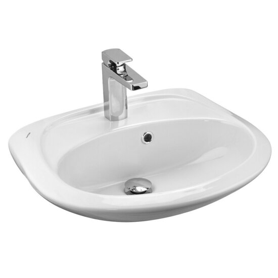 Комплект раковина с пьедесталом Santek Бриз 50 см белая (1WH110451/1WH110595)