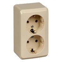 Двухместная розетка Systeme Electric Этюд