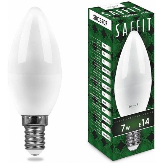 Светодиодная лампа SAFFIT SBC3707 Свеча
