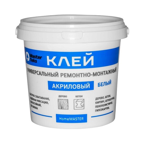 Клей акриловый MasterTeks ремонтно-монтажный универсальный белый (1,7 кг)