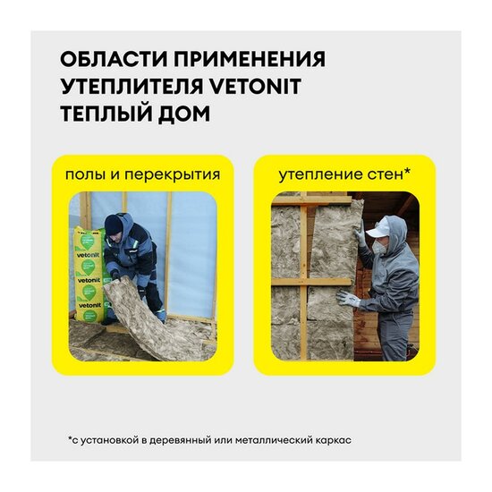 Плита Vetonit Теплый Дом 1170х610х50 мм, 14 шт