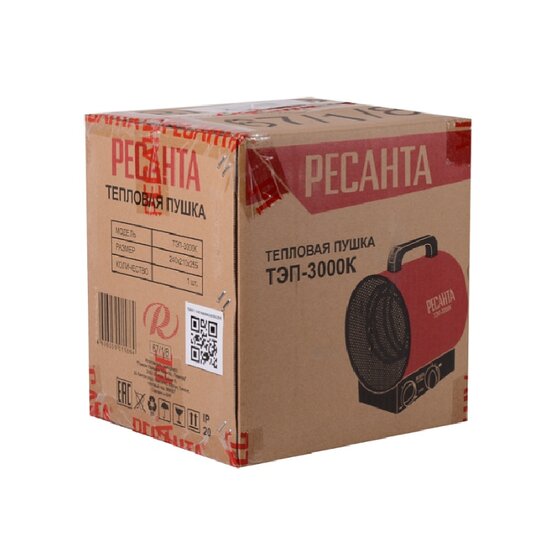 Пушка тепловая Ресанта ТЭП-3000К, с вилкой, 3 кВт