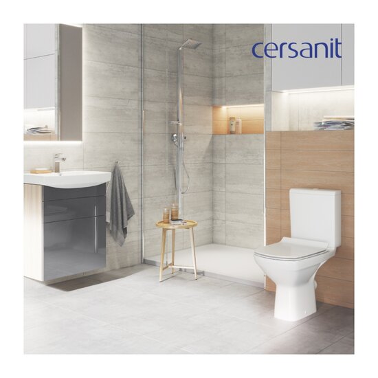 Унитаз-компакт Cersanit Carina Slim, горизонт. выпуск, 640х350х785 мм