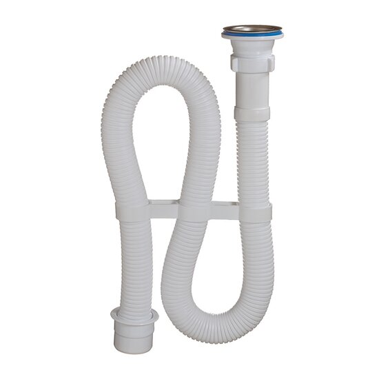 Сифон гофрированный Orio АС-3011, 1 1/2"х40 мм, решетка d=70мм, переход на 50мм