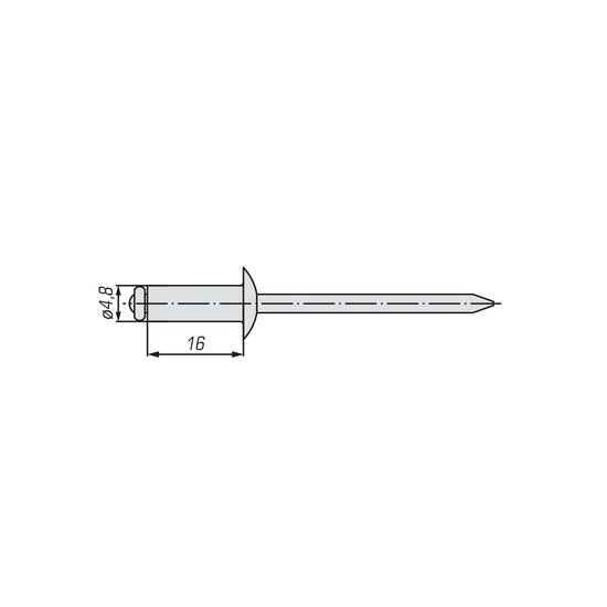 Заклепка вытяжная комбинированная SWFS 4,8х16 (10 шт) пакетик