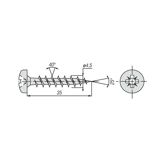 Саморез ШУЖ SWFS PN 4,5х35 (1000 шт)