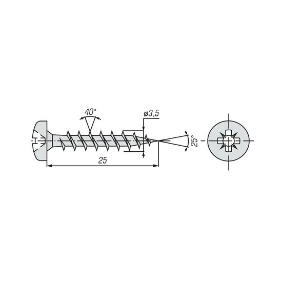 Саморез ШУЦ SWFS PN 3,5х25 (17000 шт)