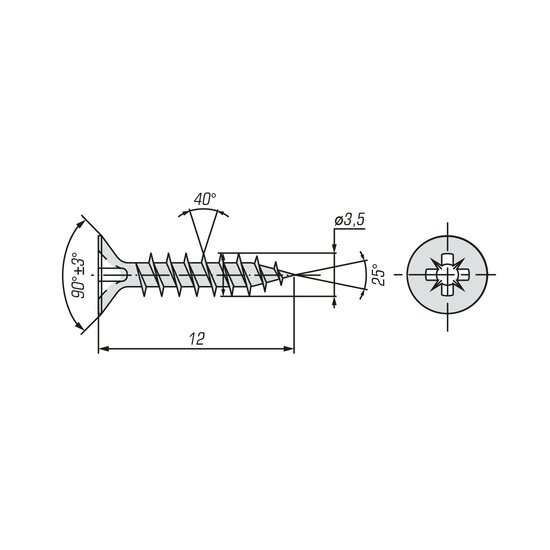 Саморез ШУЦ SWFS 3,5х12 (200 шт)